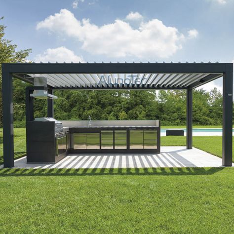 Hot Selling Motorised Awning Electric Gazebo Hotel Pergola Canopy For Outdoor - Buy Pergola Canopy, Electric Pergola, outdoor pergola Product on Aluminum Pergola-AlunoTec Sunshade Pergola, Gazebo Party, Pergola Retractable, Louvered Roof, Aluminum Gazebo, Louvered Pergola, Retractable Pergola, Pergola Garden, Aluminum Pergola