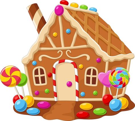 Vector cartoon gingerbread house on whit... | Premium Vector #Freepik #vector #candy-house #candy #dessert-icon #sweet-candy Home Decor Ideas Paint, Hansel And Gretel House, Cartoon Birthday Cake, Chocolate House, Living Room Cozy, Hansel Y Gretel, House Cartoon, Gingerbread Decorations, Candy House