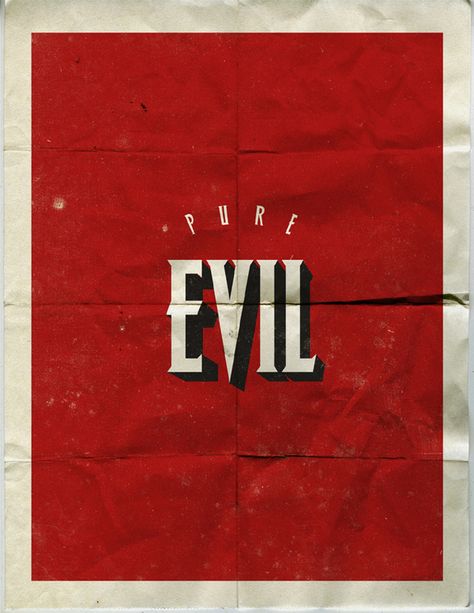 Pure Evil | Fabio Perez Evil Words, Evil Quotes, Halloween Typography, Pure Evil, Typographic Art, Evil Twin, Typographic Logo, Custom Letters, Typography Letters