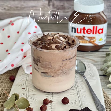 Ninja Deluxe Creami Ice Cream Recipes, Ninja Creami Caramel, Ninja Creami Nutella Ice Cream, Ninja Cremi Smoothie Bowl, Ninja Cremini Recipes Protein, Ninja Cremi Milkshake, Ninja Cremini Ice Cream Protein, Chunky Flavour, Ninja Creamy