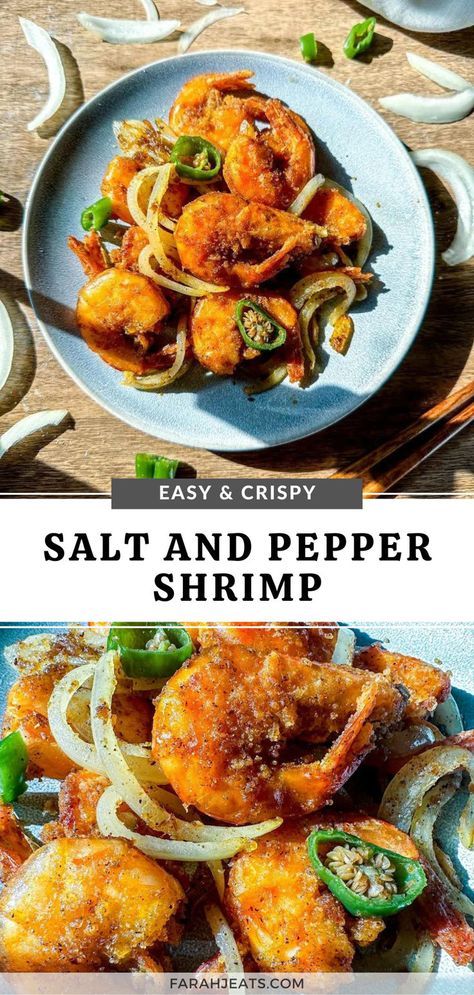 Easy and delicious Salt and Pepper Shrimp. Crispy, succulent shrimp tossed with a simple salt and pepper seasoning that’s great for lunch or dinner! #asianrecipes #chineserecipes #dinnerrecipes #shrimprecipesfordinner Cajun Cooking Recipes, Pepper Shrimp Recipe, Salt And Pepper Shrimp, Homemade Chinese Food, Pepper Shrimp, Pepper Seasoning, Chinese Recipe, Crispy Shrimp, Best Chinese Food