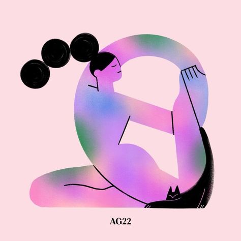 Hip Opener, Calm The Mind, Body Glow, Pigeon Pose, Creative Illustration, Design Graphique, The Mind, The Body, Okay Gesture