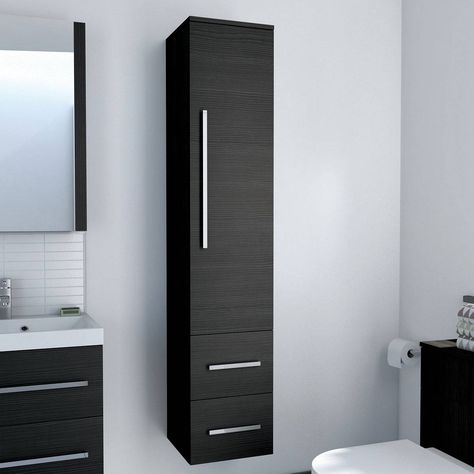 Drift Grey Tall Cabinet - Now £185.99. http://www.victoriaplumb.com/Bathroom-Furniture/Storage-Units/Drift-Grey-Tall-Cabinet_1874.html Black Bathroom Storage, Bathroom Wall Storage Cabinets, Bathroom Storage Cabinets, Light Grey Bathrooms, White Bathroom Storage, Tall Storage Unit, Cabinet Interior, Top Bathroom Design, Bathroom Furniture Design