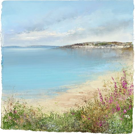 Kyutae Lee, Amanda Hoskin, Landscape Tutorial, Seaside Paintings, Seascape Photography, Picture Places, Flower Meadow, Seascape Art, Canvas Painting Diy