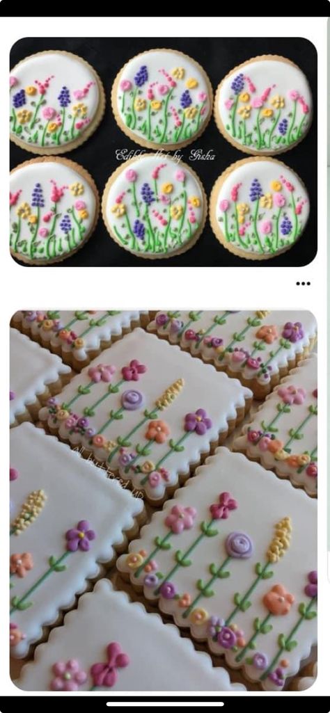 Round Royal Icing Cookie Ideas, Cookie Decorating Circle, Cookie Decorating Circle Cookies, Circle Cookies Decorated, Cookie Decorating Ideas Summer, Circle Cookie Decorating Ideas, Summer Sugar Cookies, Summer Cookie, Square Cookies