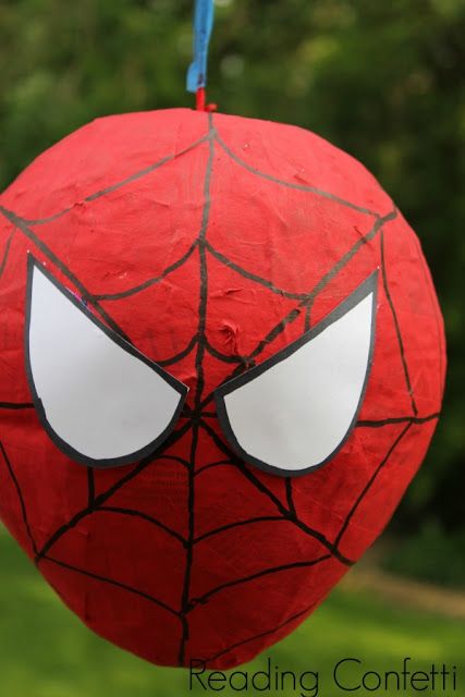 Spider web cupcakes, favor bags, and more ideas for a DIY Spiderman birthday party including a free printable Spiderman Pinata, Cupcakes For Men, Spiderman Theme, Spiderman Birthday Party, Spiderman Party, Mens Birthday Party, Superhero Birthday Party, Diy For Men, Spiderman Birthday