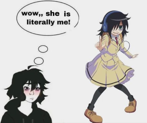 Watamote Memes, Wow She Is Literally Me, Kuroki Tomoko, Tomoko Kuroki, Im Going Crazy, I Have No Friends, Fb Memes, Silly Me, Art Anime