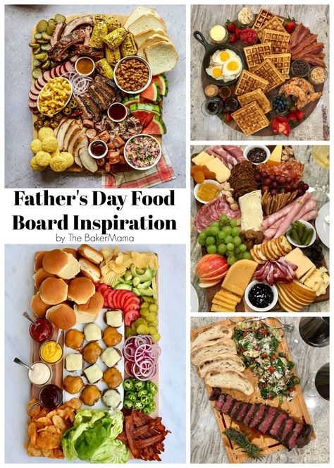 Father's Day Food Board Inspiration by The BakerMama Honey Mustard Chicken Wings, Cheese And Charcuterie Board, Fig Butter, Marinated Olives, Cranberry Cheese, Charcuterie Cheese, Food Appetizers, Honeycrisp Apples, Charcuterie And Cheese Board