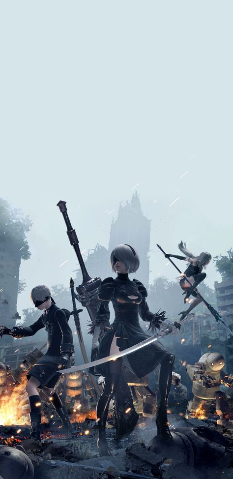 Nier Phone Wallpaper, 2b And 9s Wallpaper, Nier Automata Phone Wallpaper, Neir Automata Wallpaper, Nier Automata Live Wallpaper, Nier Wallpapers, Nier Automata Aesthetic, 9s Wallpaper, Hiroyuki Okiura