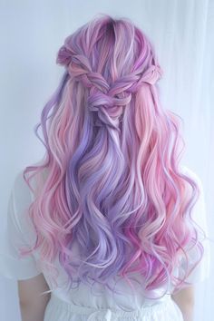 Light Purple Hair Dye, Fun Colored Hair, Fantasy Hair Color, Pink Purple Hair, Light Purple Hair, Cotton Candy Hair, Dyed Hair Purple, Demi Permanent, Candy Hair