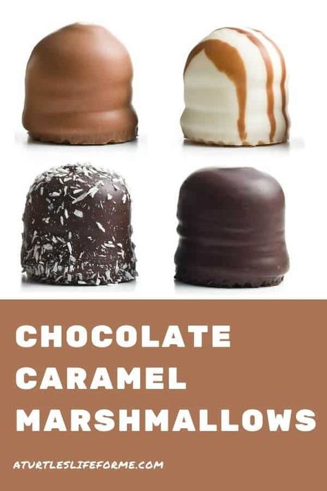 Caramel Marshmallows, Gourmet Hot Chocolate, Gourmet Marshmallow, Chocolate Covered Marshmallows, Marshmallow Treats, Recipes With Marshmallows, Candy Recipes Homemade, Christmas Candy Recipes, Marshmallow Pops