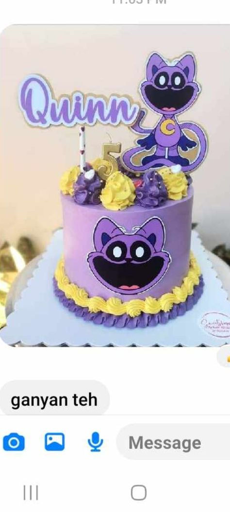 Cat Nap Cake, Catnap Birthday Party Ideas, Catnap Birthday Cake, Smiling Critters Birthday Party, Smiling Critters Cake, Poppy Playtime Cake, Youtube Birthday, Christmas Birthday Cake, Cake Designs For Boy