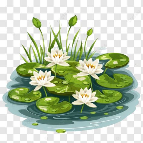 peaceful water lily clipart pond lilies lily pads png Pond Clipart, Peaceful Water, Transparent Image, Lily Pond, Water Lily, Lily Pads, Business Flyer, Png Transparent, Free Png