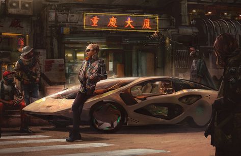 "Cyberpunk Red " by Eddie Mendoza Ville Cyberpunk, Cyberpunk Red, Cyberpunk 2020, Art Cyberpunk, Cyberpunk Girl, Cyberpunk Aesthetic, Cyberpunk City, Arte Cyberpunk, Cyberpunk Character