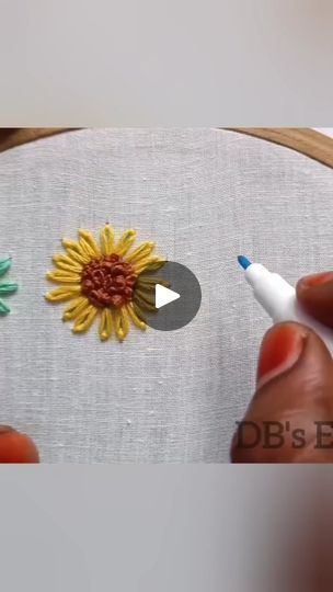 7.1K views · 2.8K reactions | Sunflower Embroidery using lazy daisy and French knots

#embroidery #handembroidery #stitches #beginners #easy #diy #craft #artandcraft #embroiderylove #flowers #stitch #sampler #tutorial #embroideryreel | DB's Embroidery | Meditation Relax Sound · Morning Birds Sound Sunflower Embroidery Tutorial, Embroidery Knots, Relax Sound, Flowers Stitch, French Knots Embroidery, Knots Embroidery, Morning Birds, Sunflower Embroidery, Stitch Sampler