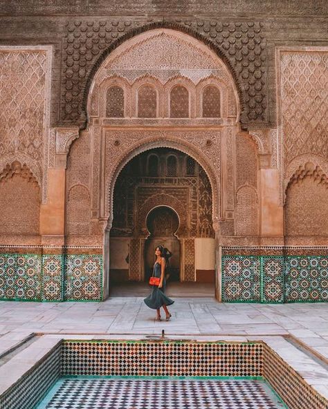 Fairmont Royal Palm Marrakech on Instagram: "The Ben Youssef Madrasa is a historical Islamic college in Marrakech constructed by Saadian sultan Abdallah al-Ghalib in 1565. Each year the madrasa attracts thousands of tourists and is one of the most important historical buildings in the city. La madrasa Ben Youssef est un collège islamique historique à Marrakech construit par le sultan saadien Abdallah al-Ghalib en 1565. Chaque année, la madrasa attire des milliers de touristes et est l’un des Ben Youssef Madrasa, Morocco Girls, Spanish Islands, Stunning Architecture, Visit Morocco, Morocco Travel, Marrakech Morocco, Southern Italy, Detailed Design