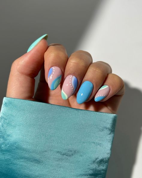 summer turquoise swirls 🩵🦋🐬🫐 rings from @luvaj - linked in my bio ✨ #nails #nailinspo #nailart #naildesign #turquoisenails #summernails Bio Nails, Uñas Ideas, Turquoise Nails, Nail Trend, Trend 2024, Swirl Ring, Summer Nail, Blue Nails, Nail Trends