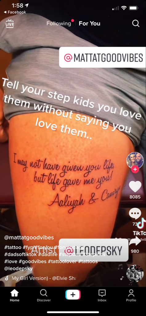 Mom And Step Son Tattoo Ideas, Tattoo For Step Son, Stepchildren Tattoo Ideas, Stepdad Tattoo Ideas, Step Kids Tattoo Ideas, Bonus Mom Tattoo Ideas, Step Son Tattoo Ideas, Step Mom Tattoos Ideas, Tattoo For Nephew