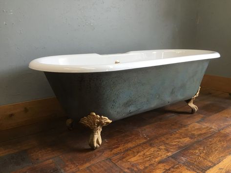 London Bathroom, Clawfoot Tub Bathroom, Cast Iron Bath, Cast Iron Tub, Tub Bathroom, Bath Renovation, Standing Bath, Main Bathroom, Clawfoot Tub