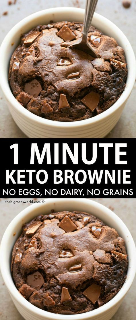 Brownies No Eggs, Low Carb Mug Cakes, Dolce Poche Calorie, Dairy Free Keto Recipes, Keto Quiche, Low Carb Low Fat Recipes, Breakfast Low Carb, Keto Vegan, Low Carb Chicken Recipes