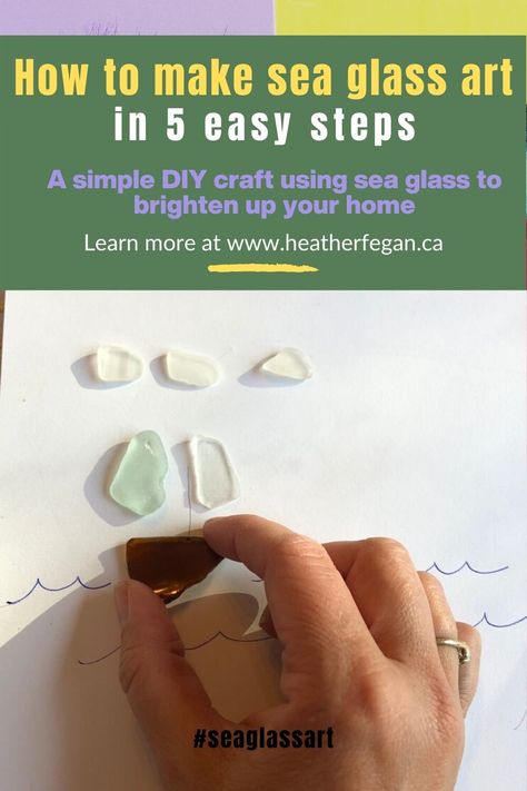 Sea Glass And Stone Pictures, Sea Glass Art Tutorial, Seaglass Art Pictures Ideas, Sea Glass Art Diy How To Make, Pebble Sea Glass Art, Sea Glass In A Jar, What Glue To Use For Sea Glass Art, Sea Glass Garden Art, Sea Glass Art Projects How To Make