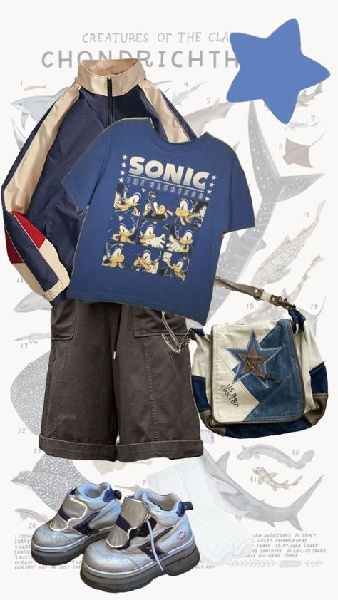 #outfitinspo #sonic Silly Clothes, Funky Outfits, Clothes And Shoes, Fire Fits, Swaggy Outfits, Really Cute Outfits, Lookbook Outfits, Dream Clothes, Retro Outfits