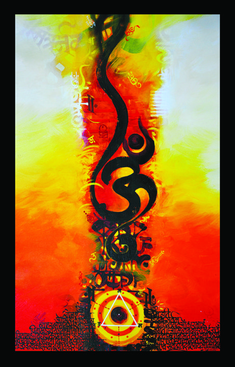 Om Abstract Painting, Ohm Art, Indian Calligraphy, Ohm Tattoo, Pencil Drawing Inspiration, Ganpati Decoration Theme, Decoration Theme, New Photos Hd, Ganpati Decoration