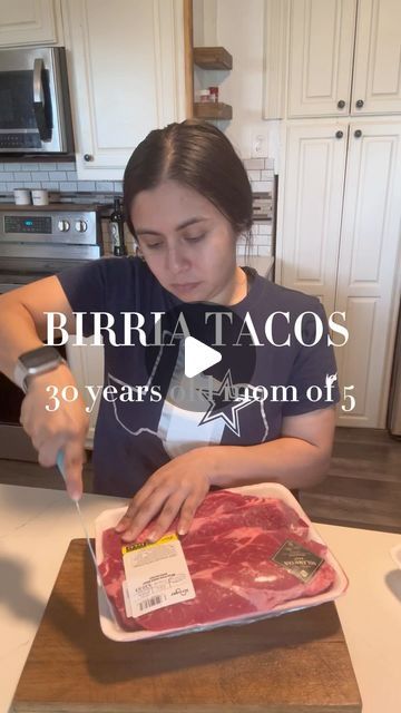 MirandaM//Mom/Cooking on Instagram: "Birria tacos 🌮 for the win!! This is my recipe on how I do it very simple, but the taste is out of this world #tacos #birriataco #cooking #explore #explore #mom #momof5 #momlife #recipe #asmrfood #asmr #asmrsounds #reels #reelsinstagram #texasgirl" Beria Tacos Recipes, Mild Birria Tacos Recipe, Mini Birria Tacos, Birria Tacos Recipe Video, Biria Taco Recipe, Briaa Tacos Recipe Easy, $20 Meals, Birria Tacos Recipe Stovetop, Birra Taco Recipe