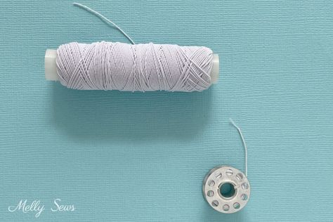 Diy Elastic, Melly Sews, Dress Sewing Tutorials, Thread Up, Sewing Elastic, Skirt Tutorial, Elastic Thread, Woven Fabrics, Sewing Pattern Design