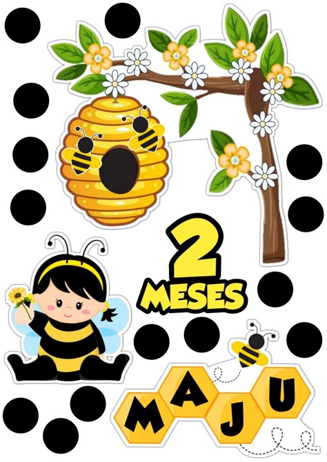 Bee Theme Party, Bee Party, Baby Poses, Safari Birthday, Bee Theme, Winnie The Pooh, Cake Toppers, Fondant, Daisy