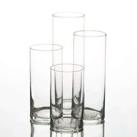 PRICES MAY VARY. Eastland Glass Cylinder Vases Set of 4 Set Includes (4) total vases - (1) of Each Size: 6", 7.5", 9" and 10.5" (H). Each has a top diameter of 3.25". Quality, Thick, Crystal Clear Handlblown Glass, Classic Style Fits Perfectly with our Richland Floating or Pillar Candles (Candles Not Included) or your favorite Flowers! Excellent choice for Home, Weddings, Churches, Restaurants, and Events Note: Small variations and bubbles within the glass are common and make each vase unique. ( Glass Pillar Candle Holders, Mini Wine Bottles, Glass Cylinder Vases, Candle Wedding Centerpieces, Tall Candle, Glass Cylinder, Selling Candles, Crystal Candle Holder, Cylinder Vase