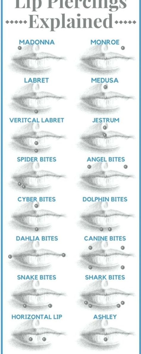 body piercing kinds knew Learn Lip Piercings www Who knew there were so many different kinds of lip piercingsLearn more atwwwWho knew there were so many different kinds of lip piercingsLearn more at: Emo Piercings, Canine Bites Piercing, Snake Bite Piercing, Spider Bite Piercing, Emo Tattoos, Piercing Chart, Lip Piercings, Homemade Facial Mask, Spider Bites