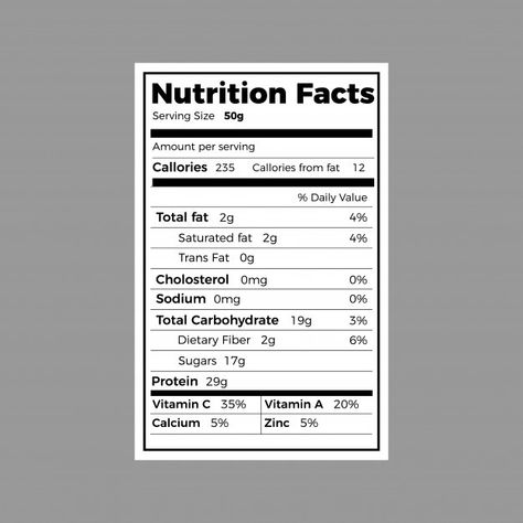 Label Layout, Nutrition Facts Design, Food Label Template, Recuerdos Primera Comunion Ideas, Material Ideas, Nutrition Facts Label, Ingredient Labels, Food Label, Vector Food