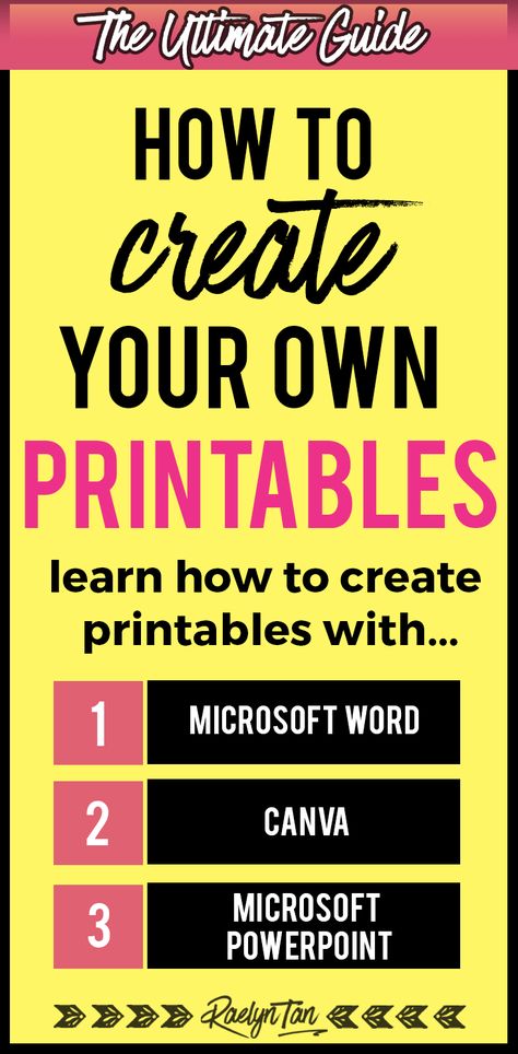 How to make your own printables using Microsoft Word, Microsoft Powerpoint or Canva! Create and DIY stunning, awesome printables for your blog + business! via @raelyntan Popcorn Tree, Green Classroom, Office Tools, Marketing Calendar, Blog Business, Blog Niche, Online Blog, Digital Marketing Tools, Content Marketing Strategy