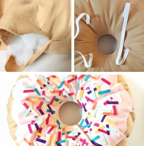 Diy Costumes Halloween, Donut Halloween Costume, Halloween Costumes With Baby, Family Halloween Costumes With Baby, Costumes With Baby, Felt Donut, Donut Costume, Sew Felt, Hello Wonderful