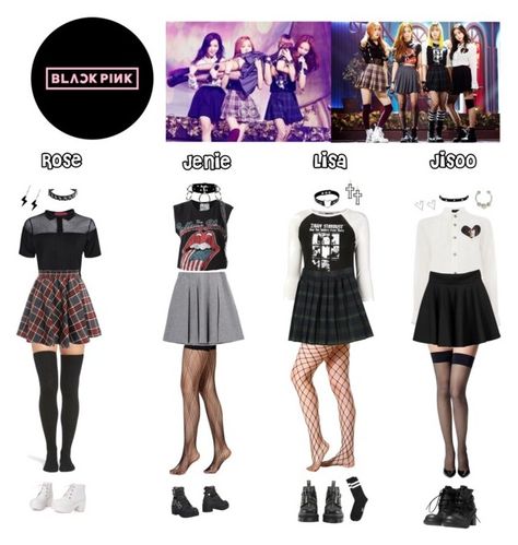 "BOOMBAYAH - BLACKPINK" by mabel-2310 on Polyvore featuring Luis Morais, Tatty Devine, Yves Saint Laurent, Commando, French Toast, Boohoo, Nadri, MarsÃ¨ll, Peony & Moss and Jeffrey Campbell Kpop Style Inspired Outfits, Boombayah Blackpink, Blackpink Inspired Outfits, Tatty Devine, Blackpink Outfits, Scream Queens, Looks Black, Kpop Fashion Outfits, Blackpink Fashion