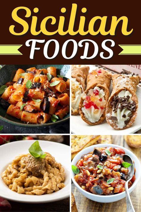 From the sweet and savory to everything in between, Sicilian foods are always a hit. Between the tender Panelle and dreamy gelato, this list has it all. Non Pasta Italian Recipes, Sicilian Food Recipes, Sicilian Dinner Party, Sicilian Pasta Recipes, Authentic Italian Recipes Sicily Sicilian Food, Authentic Sicilian Recipes, Traditional Sicilian Recipes, Sicilian Appetizers, Italian Food Ideas