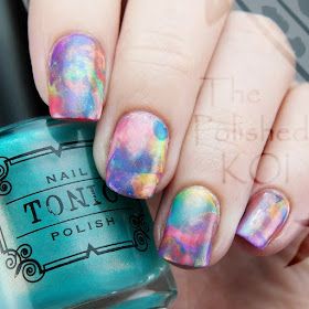 Stained Glass Nail Art, Glass Nail Art, Fun Lacquer, Glass Nails Art, Opal Nails, Glass Nail, Rainbow Opal, Glass Nails, Indie Nail Polish