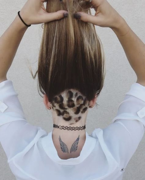 Cheetah Print Undercut, Leopard Print Undercut, Leopard Print Hair Dye, Leopard Print Hair Shaved, Leopard Undercut, Cheetah Hair Dye, Leopard Hair Dye, Dyed Undercut, Undercut Ideas