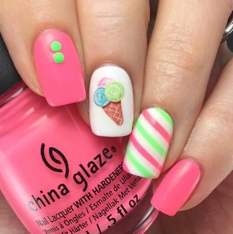 Nail Art Simple, Fun Nail Art, China Nails, Gel Nails At Home, Summer Manicure, Nail Art Designs Summer, Flower Nail Designs, Spring Nail Art, Halloween Nail Art