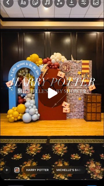 BALLOONS & RENTALS | Event Designer on Instagram: "A Little Wizard is on the way! We couldn’t wait to design this Harry Potter themed baby shower 🪄🦉🤓

The video was a a little shakey as the room was a bit small lol the ambiance could’ve been from the movie itself! Thank you so much for having us Michelle and congrats!

Did you know we offer event planning, full design, and or just backdrops, balloons, and specialty rentals? Inquire today! We’re sure to have something to elevate your event @thesimpleluxeevents 

Event backdrop design, rentals, and balloons @thesimpleluxeevents 

Want to own our beautiful backdrop panels and wood props?DM our builds page @thesimpleluxebuilds to order! 

.
.
.
.
.
#kidspartyideas #1stbirthdayparty #backdroprentals #partybackdrop #balloonbackdrop #balloons Harry Potter Backdrop, Event Backdrop Design, Harry Potter Themed Baby Shower, Backdrop Panels, Wood Props, Event Backdrop, Balloon Backdrop, Backdrop Design, Beautiful Backdrops