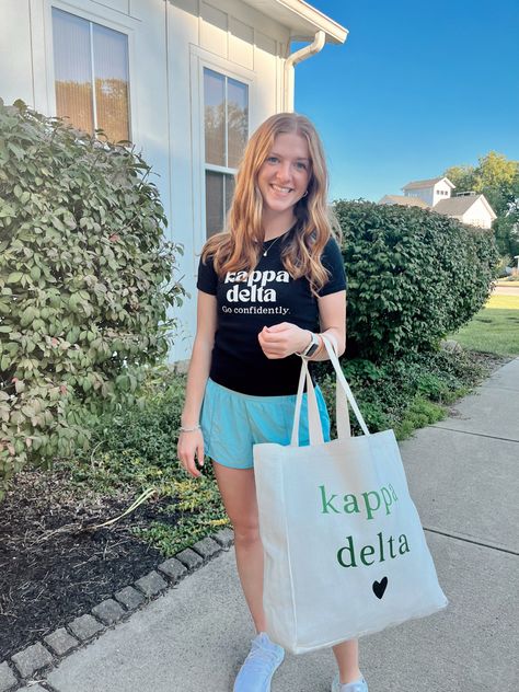 tote bag | sorority | gear Sorority Merch, Kappa Delta, Sorority, Tote Bag