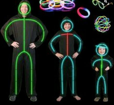 Stickman Costume, Stick Figure Costume, Glow Costume, Men's Costumes, Led Stick, Halloween Figures, Last Minute Costumes, Village People, Glow Stick