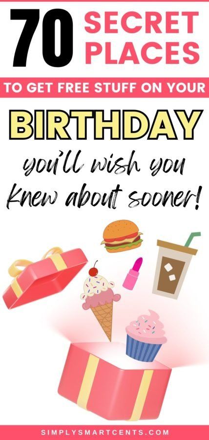 How To Get FREE Stuff on Your Birthday! - Simply Smart Cents Free Food On Your Birthday, Bday Freebies, Free Stuff On Your Birthday, Free Starbucks Drinks, Birthday Certificate, Noodles And Company, Cool Random Things, Birthday Free, Starbucks Rewards