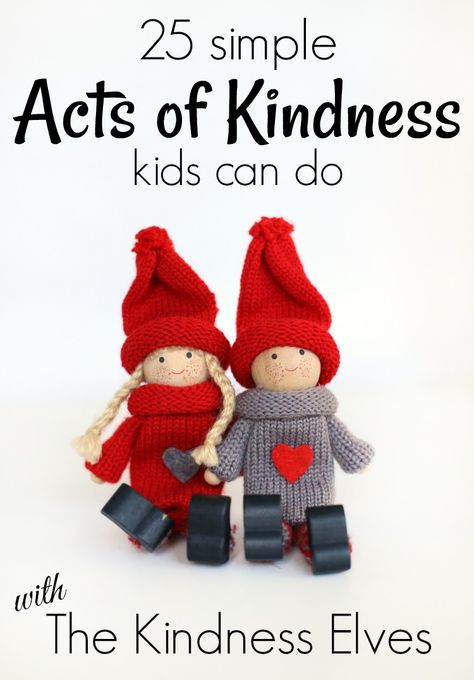 25 Simple acts of kindness kids can do with the Kindness Elves this holiday season! Elf On The Shelf Acts Of Kindness, Kindness Elf Ideas, Kindness Elves Ideas, Kindness Elf, Christmas Kindness For Kids, Elf Acts Of Kindness For Kids, Eco Kids Crafts, Kindness Elves Printables, 25 Acts Of Kindness Christmas Kids