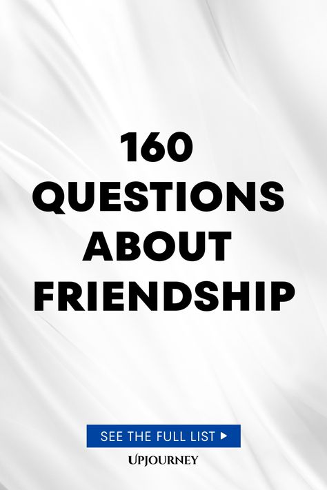 160 Questions About Friendship Questions About Friendship, Questions For Friend Groups, Questions To Ask Your Best Friend Friendship, Hard Questions To Ask, Work Etiquette, Psychology Terms, Relationship Quizzes, Best Friend Questions, Questions For Friends