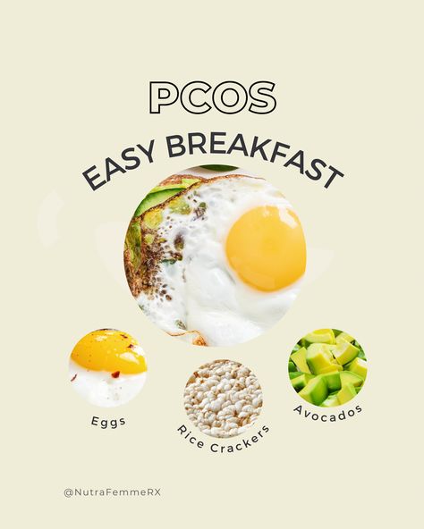 Breakfast For Balancing Hormones, Rice Cake With Egg, Hormone Balancing Breakfast Ideas, It Starts With The Egg, Boiled Egg Breakfast Ideas, Avocado Rice, Foods To Balance Hormones, Low Estrogen Symptoms, Fertility Health