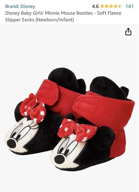 Bootie Slippers, Minnie Mouse Girl, Comfortable Slippers, Mickey Mouse Ears, Minnie Mouse Ears, Disney Lover, Slipper Socks, Mouse Ears, Disney Girls