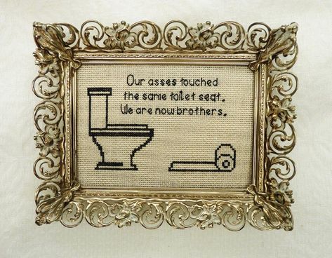 Cross Stitch Patterns Bathroom, Cross Stitch For Bathroom, Bathroom Cross Stitch Patterns, Bathroom Cross Stitch Patterns Free, Toilet Cross Stitch, Toilet Embroidery, Cross Stitch Bathroom, Bathroom Cross Stitch, Toilet Plan