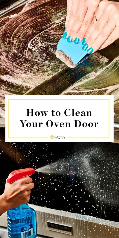 Clean Oven Glass Door, Cleaning Oven Glass, How To Clean Oven, Clean An Oven, Clean Oven Door, Clean Your Oven, Cleaning Baseboards, Door Inside, Oven Cleaner